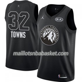 Maillot Homme Minnesota Timberwolves Karl Anthony-Towns 32 2018 All Star Jordan Brand Noir Swingman